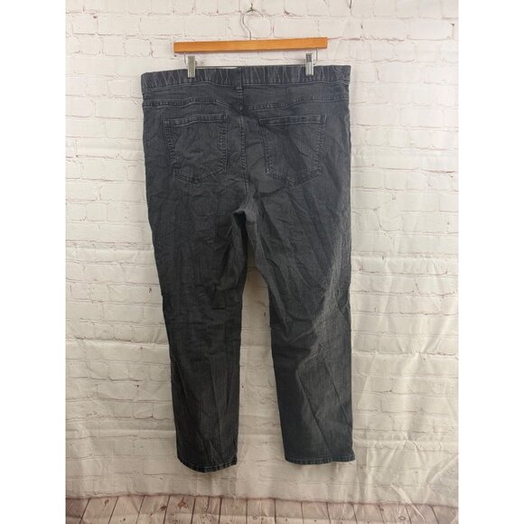 Time and Tru Jeans Womens Plus Size XXL (20) Black Pull On Stretchy Straight - Picture 2 of 7
